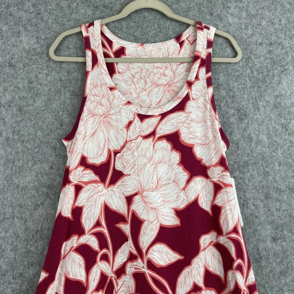 Soft Surroundings Santiago Song Dress Womens Medium Floral Tropical Resort‎ NEW